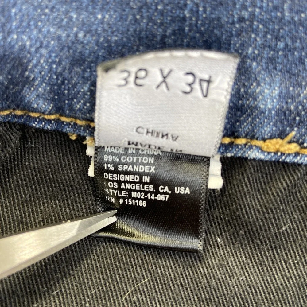 Oliver Logan‎ Straight Jeans Men's Size 36x34 Dark Wash Blue Denim